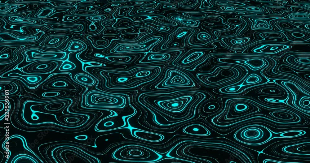 Endlose Animation. Abstrakte Wasserwellen / 4K / 3D Animation