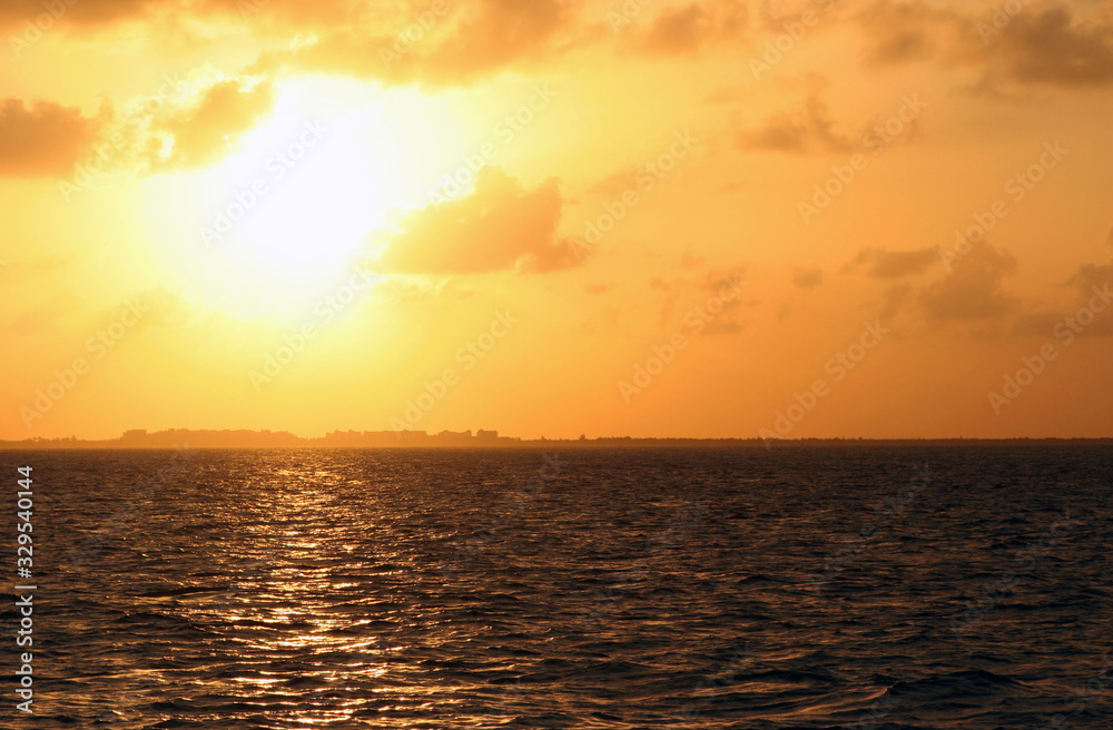 sunset over the sea sunset over the sea