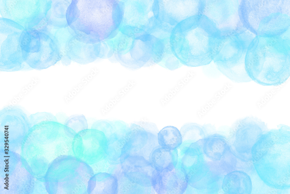 水彩水玉ブルー夏背景stock Illustration Adobe Stock