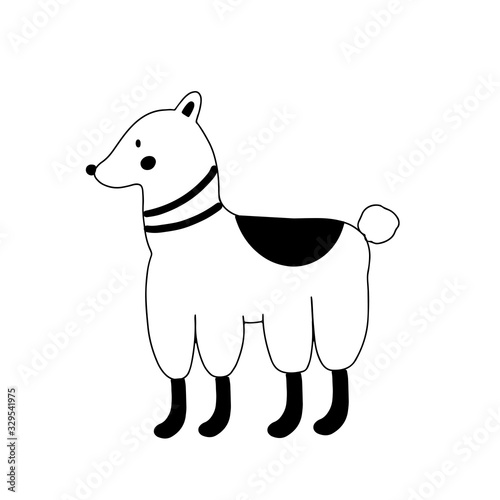 Cute cartoon animal vector illustration. Abstract icon for baby posters, art prints, fashion apparel or stickers.