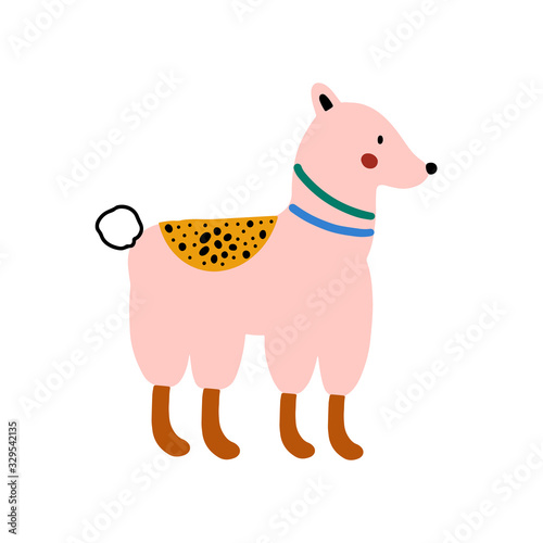 Cute cartoon animal vector illustration. Abstract icon for baby posters, art prints, fashion apparel or stickers.