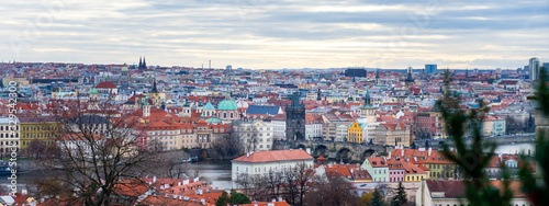 Panoramic view of the candy-coloured Prague