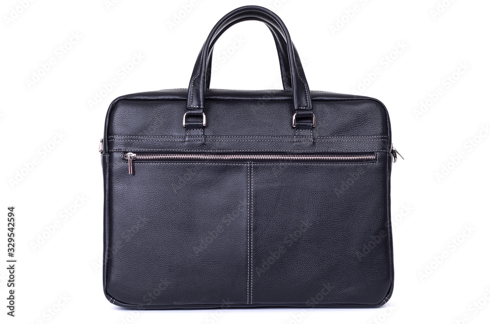 stylish expensive leather briefcase on a white background stylish expensive leather briefcase on a white background