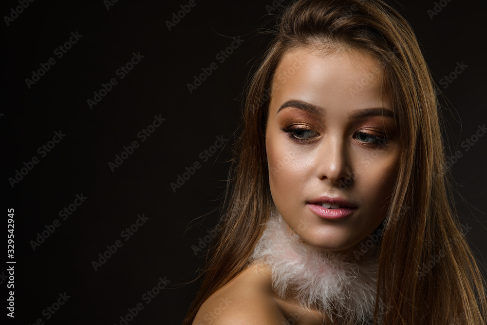 Fototapeta premium beauty girl close up shot