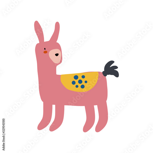 Cute cartoon animal vector illustration. Abstract icon for baby posters, art prints, fashion apparel or stickers.