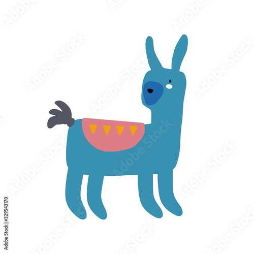 Cute cartoon animal vector illustration. Abstract icon for baby posters, art prints, fashion apparel or stickers.