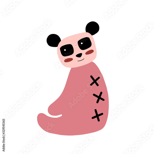 Cute cartoon animal vector illustration. Abstract icon for baby posters  art prints  fashion apparel or stickers.