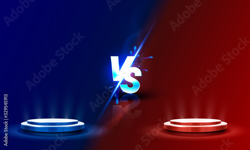 Versus game cover, banner sport vs, team concept.