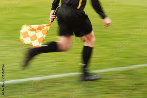 Obraz na płótnie Assistant referee during football match