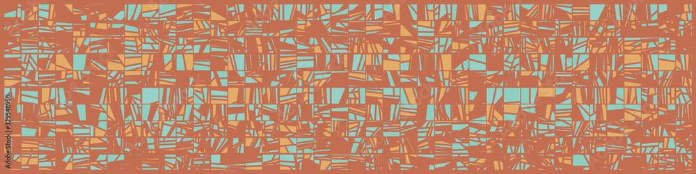 Fototapeta premium Abstract Random Color Poligones Generative Art background illustration