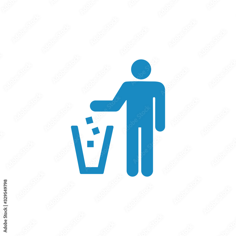 Garbage icon symbol. Do not litter sign vector Garbage icon symbol. Do not litter sign vector