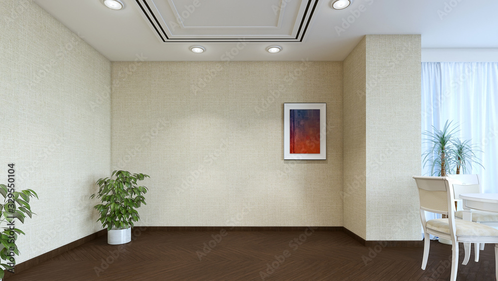 Fototapeta premium interior room for furniture, doors, decor elements