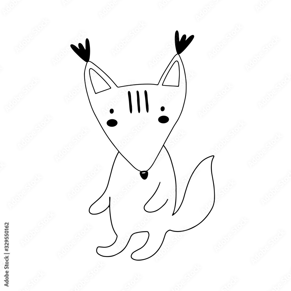 Cute cartoon animal vector illustration. Abstract icon for baby posters, art prints, fashion apparel or stickers. Cute cartoon animal vector illustration. Abstract icon for baby posters, art prints, fashion apparel or stickers.