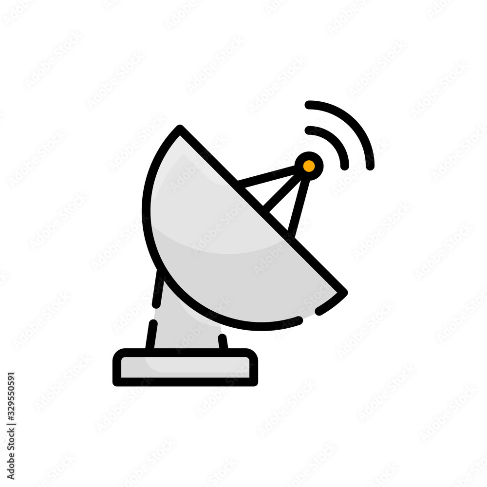 Antenna Filled Outline Icon vector illustration Antenna Filled Outline Icon vector illustration