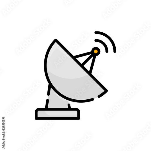 Antenna Filled Outline Icon vector illustration 