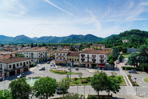 Landscape of Old small city at Torreglia Italy photo