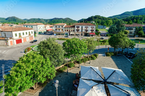 Landscape and Old small city in Torreglia Italy photo