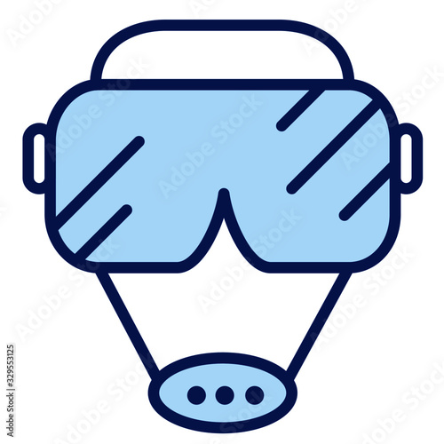 Atemschutz, Sauerstoffmaske, Mundschutz, Vector Icon Illustration