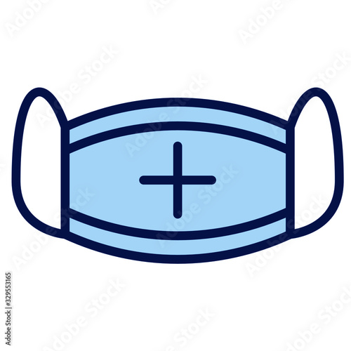 Mundschutz, Maske, Medizin Vector Icon Illustration
