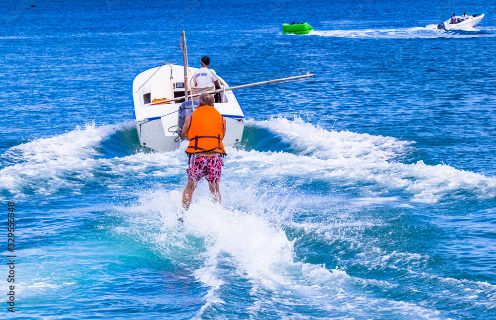 Naklejka premium Ski nautique