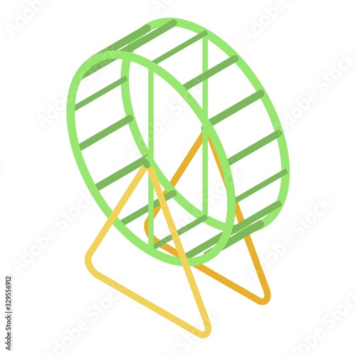 Hamster wheel icon. Isometric of hamster wheel vector icon for web design isolated on white background