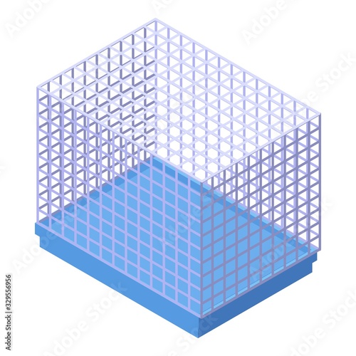 Hamster cage icon. Isometric of hamster cage vector icon for web design isolated on white background