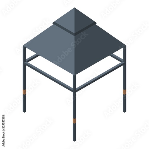 Gazebo icon. Isometric of gazebo vector icon for web design isolated on white background