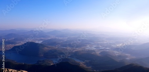 clouds over mountains