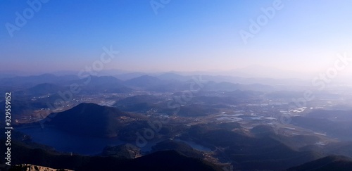 clouds over mountains