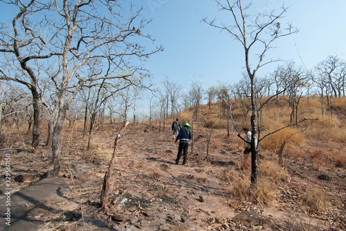 The land is dry and parched because of global warming. 