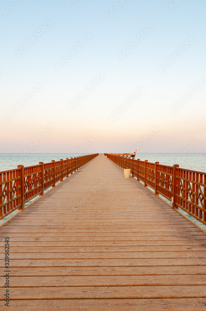 long jetty boardwalk in Hurghada Egypt Makadi Molo