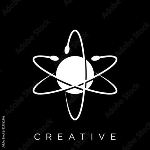 atom icon on internet button