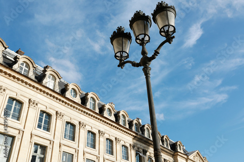 Place Vendome, heath of jewelry and historical luxury shops and hotels, in Paris, France