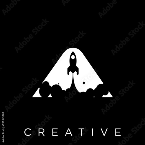 rocket logo vector format