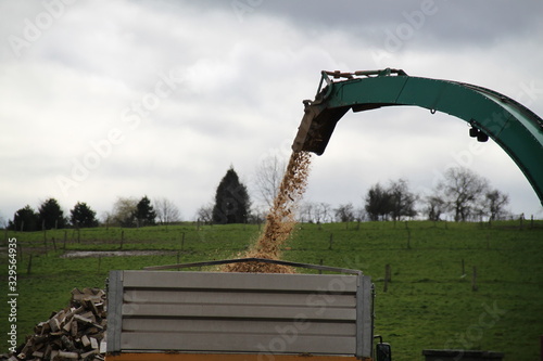 Giant wood chipper industrial machinery  photo