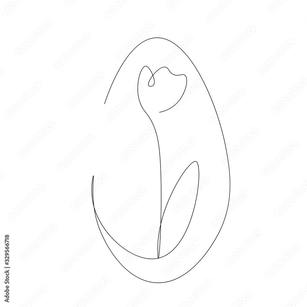 Easter egg line drawing vector illustration Easter egg line drawing vector illustration