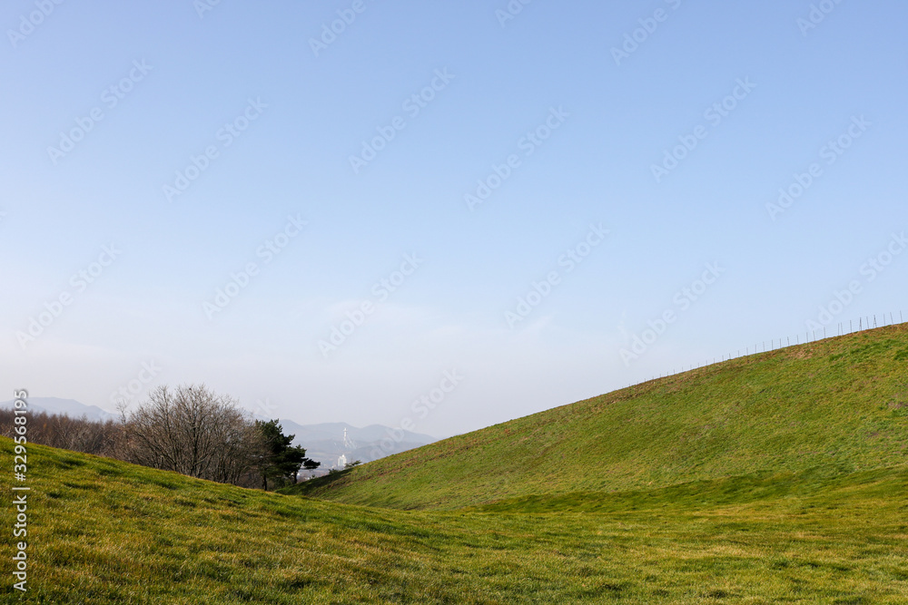 I visit a large field.