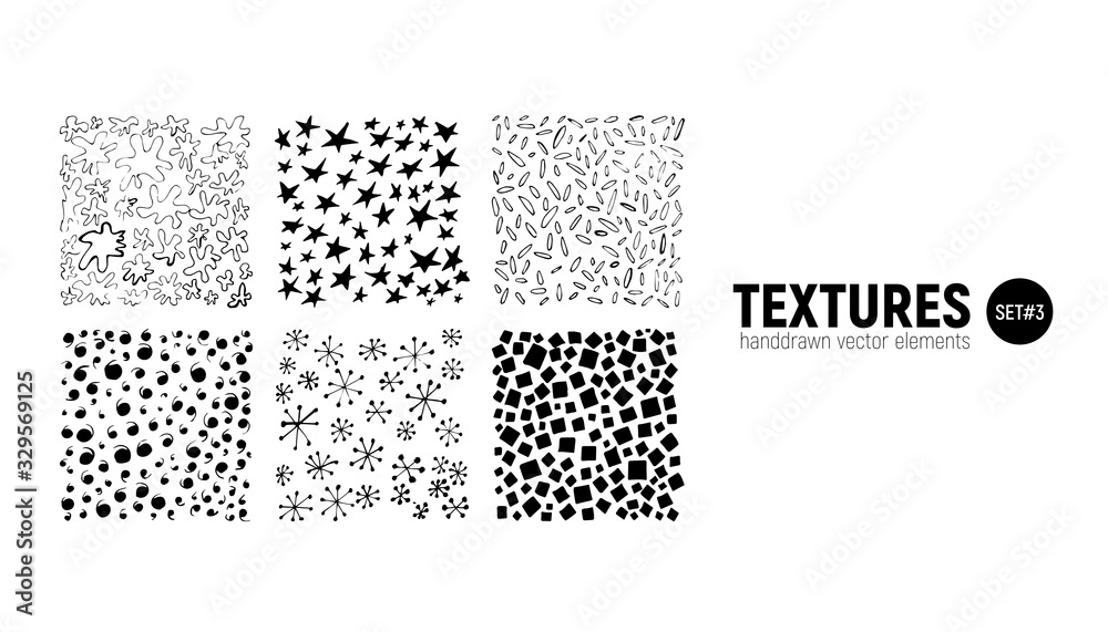 Set of marker and ink patterns. Handdrawn backgrounds. Textures for design and creativity. Set 3 Set of marker and ink patterns. Handdrawn backgrounds. Textures for design and creativity. Set 3