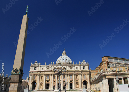 St. Peter's Basilica in Vatican City, the papal enclave in Rome, Italy