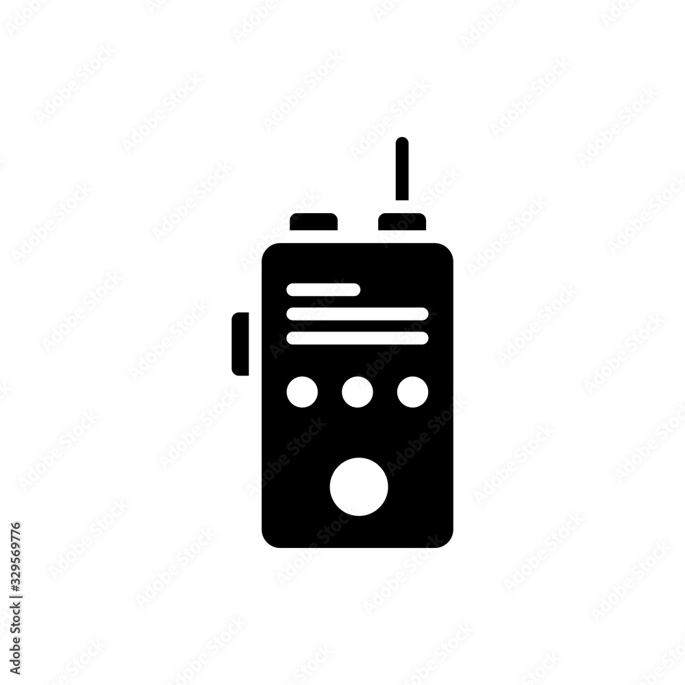 Walkie Talkie Radio Glyph Icon vector illustration Walkie Talkie Radio Glyph Icon vector illustration