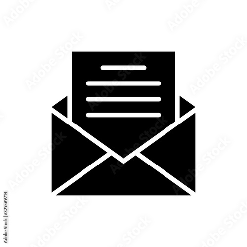 Mailing Glyph Icon vector illustration
