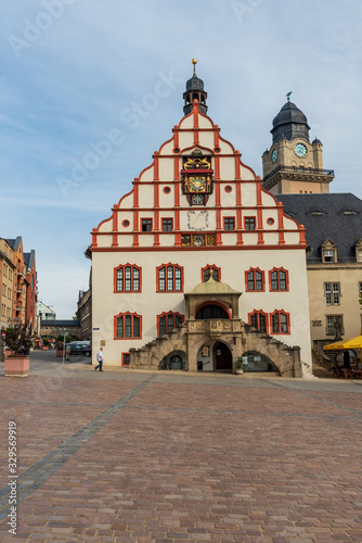 historical town hall in Plauen city in Germany