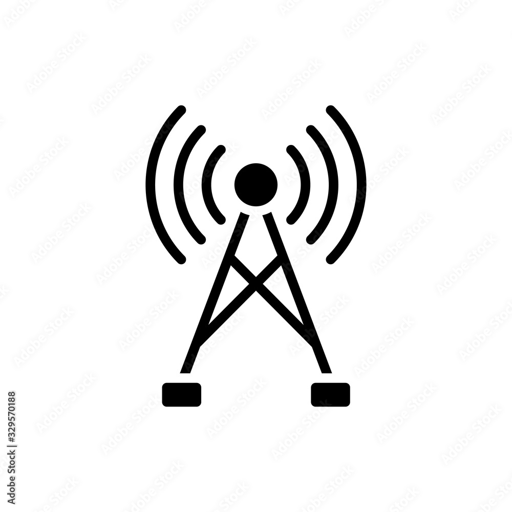 Wireless Communication Glyph Icon vector illustration Wireless Communication Glyph Icon vector illustration