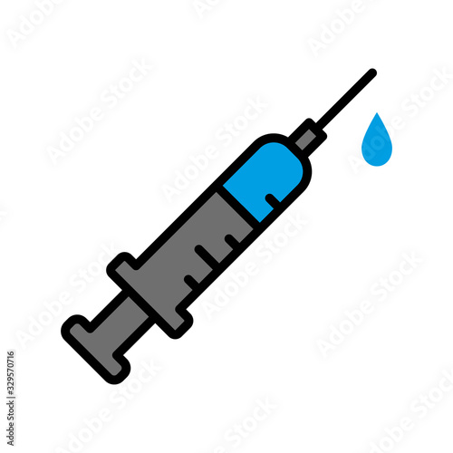 Syringe icon vector
