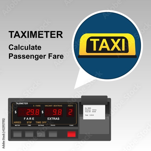 taxi meter with thermal printer