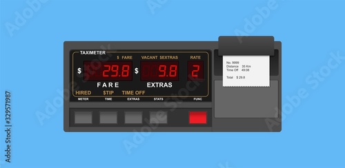taxi meter with thermal printer