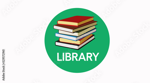 Vector Isolated Library Sign Icon