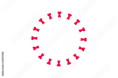 Coronavirus Covid 19 Vektor Silhouette small rot