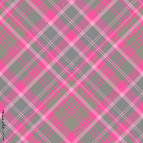 Seamless pattern in great light and dark pink and gray colors for plaid, fabric, textile, clothes, tablecloth and other things. Vector image. 2