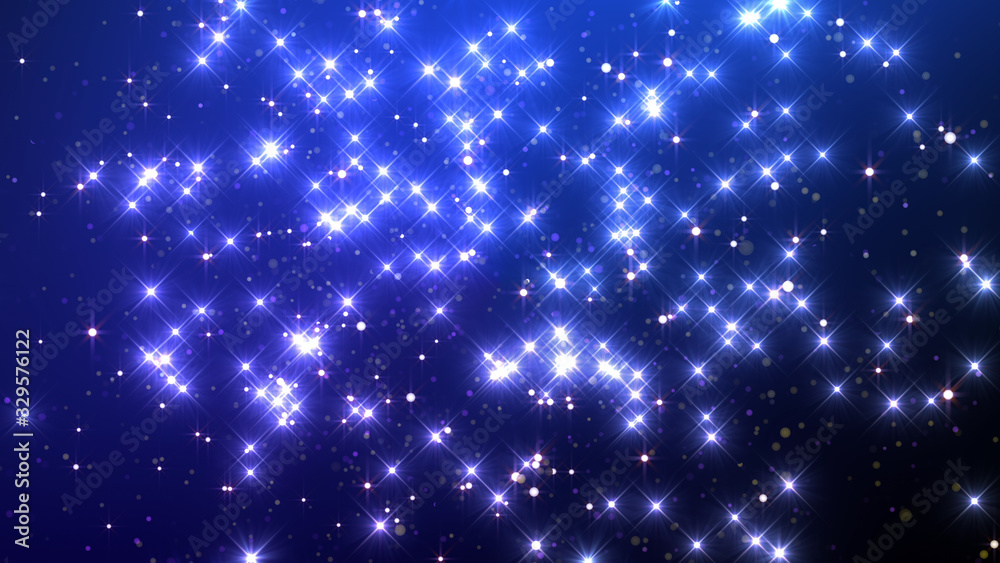 Obraz premium illumination neon space star particle flash light 3D illustration abstract background